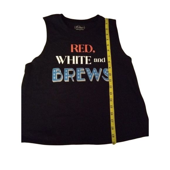Red, White and Brews Tank Graphic T-shirt Tee Shirt - Picture 2 of 6